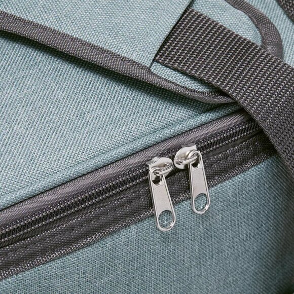 NWT DSW Blue Green Insulated Cooler Bag, Textured Aqua Large Picnic Tote Bag - Picture 5 of 12